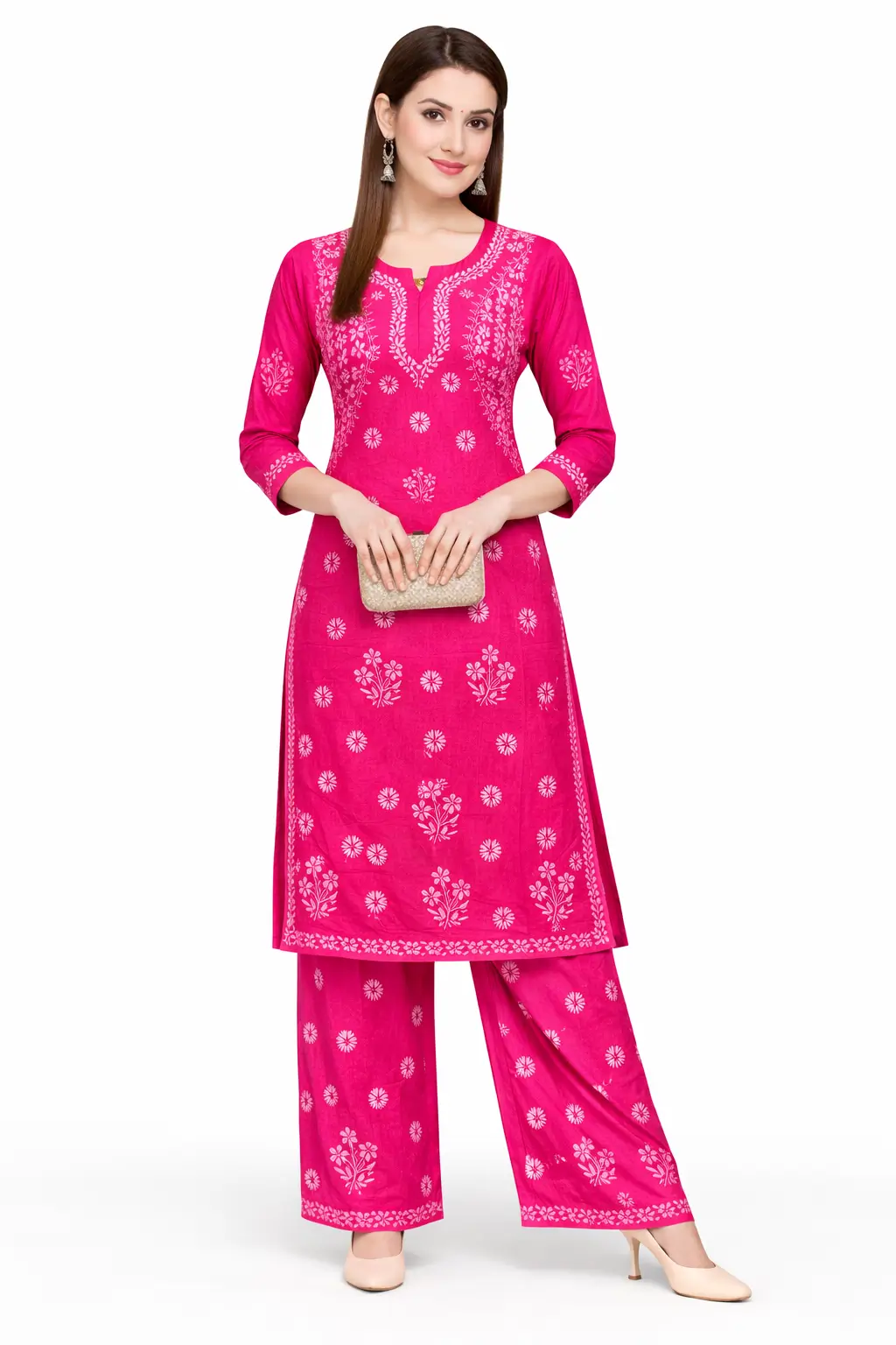 Chikankari Kurta Palazzo Set