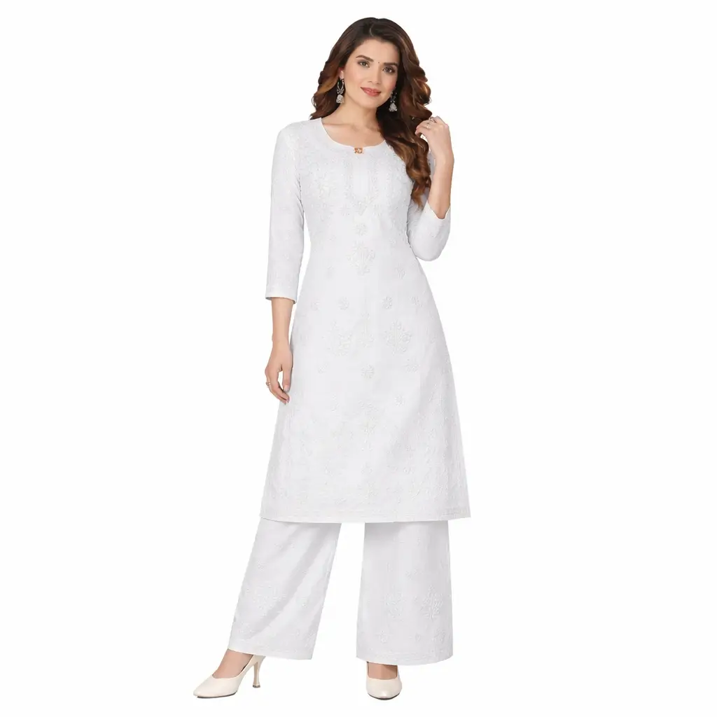 Chikankari Kurta Palazzo Set