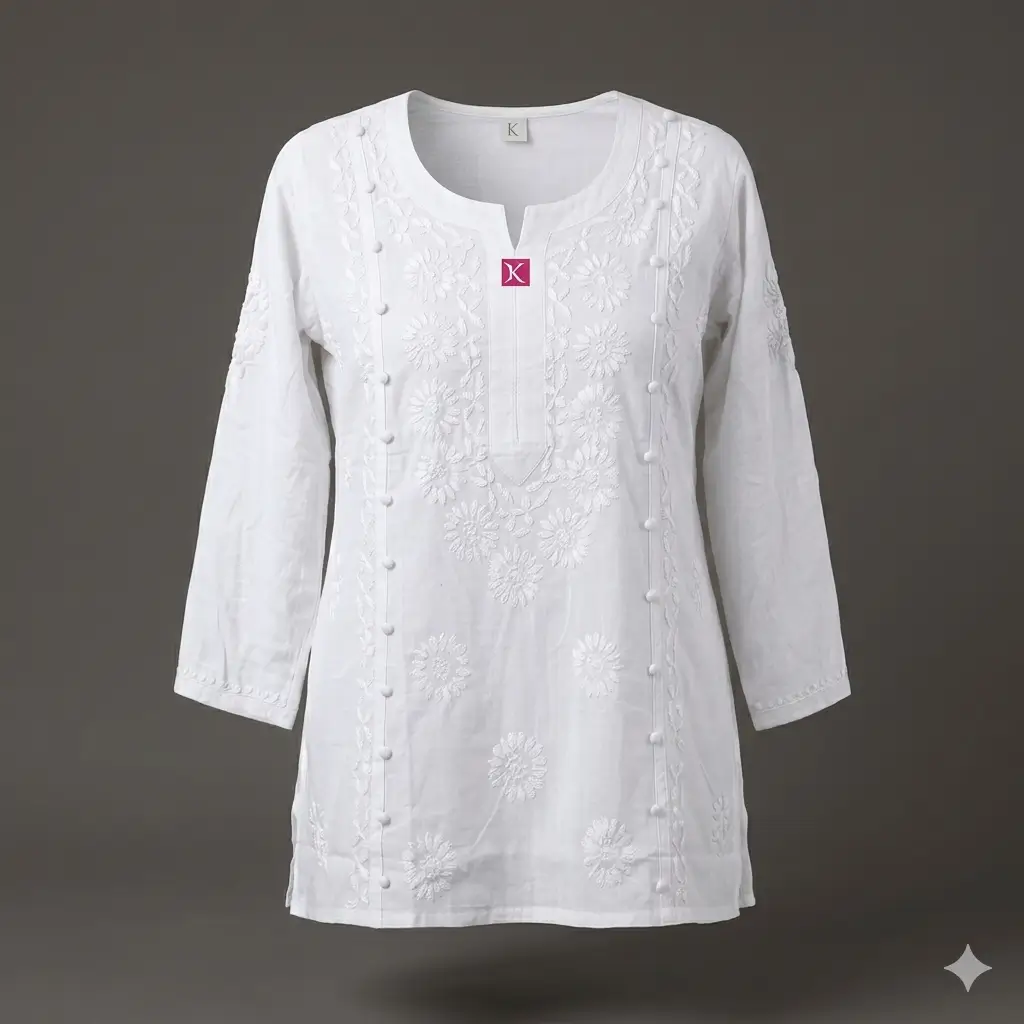 Chikankari white Kurti