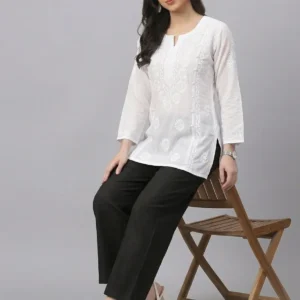 Chikankari white Kurti
