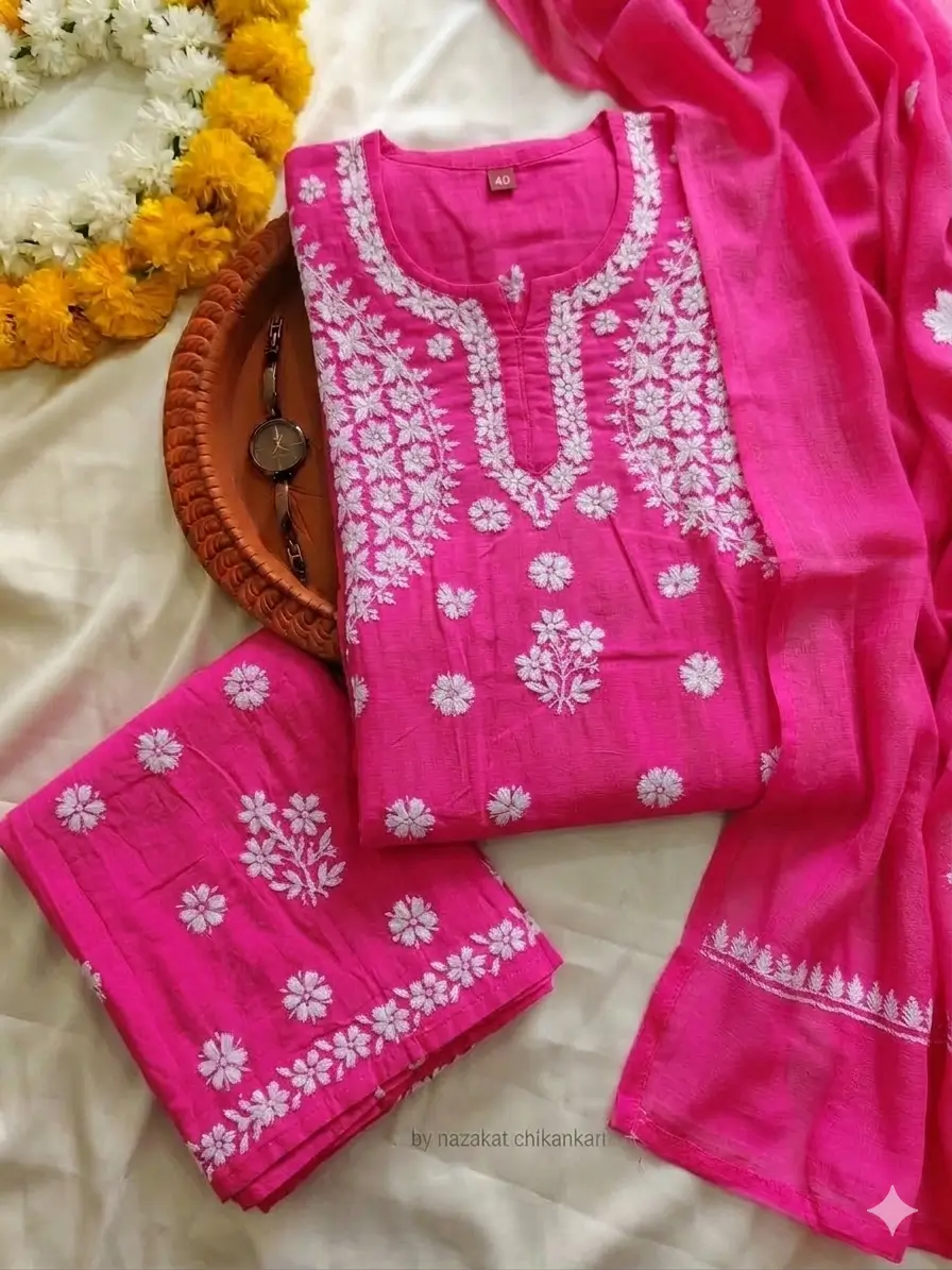 Chikankari Kurta Palazzo Set