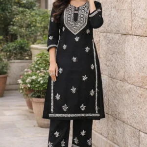 Chikankari Plazo Set