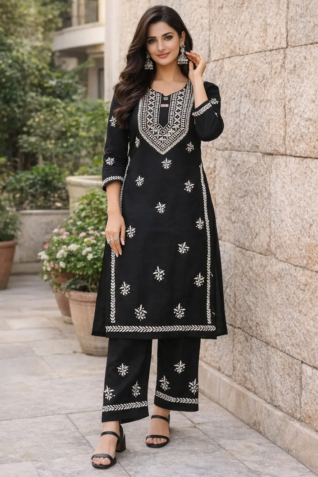 Chikankari Plazo Set