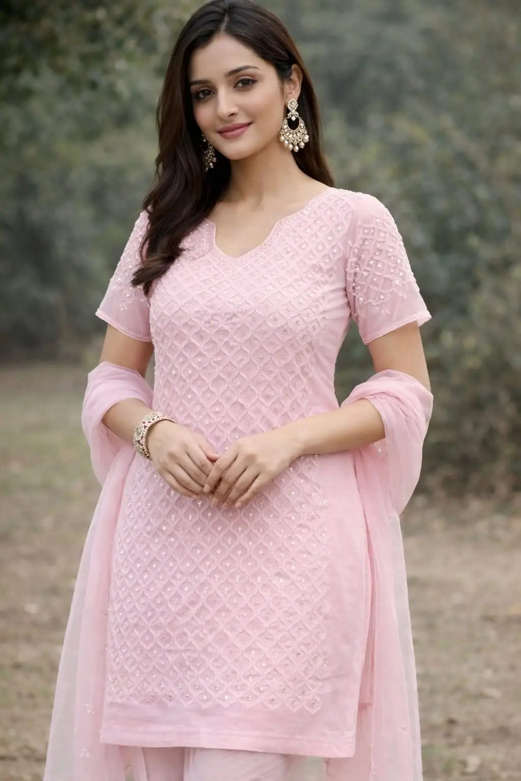 Chikankari Gota Suit
